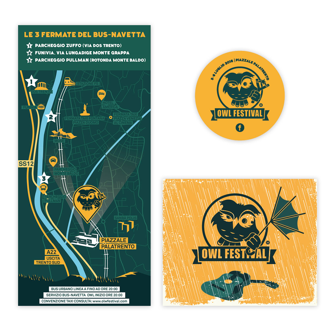 Nadia Groff - Owl Festival - Music Summer Festival - Trento - Graphic design 2