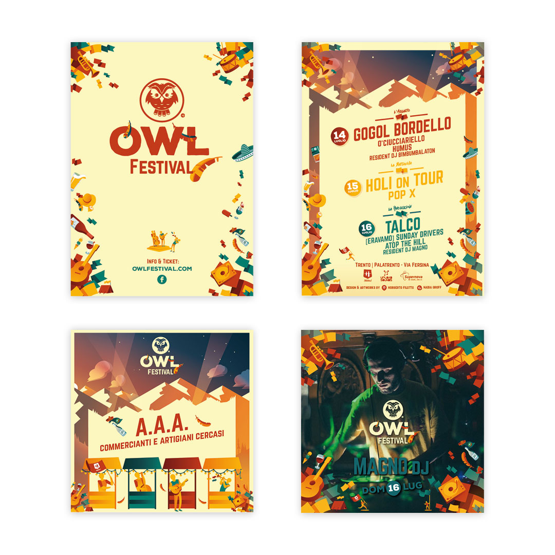 Nadia Groff - Owl Festival - Music Summer Festival - Trento - Flyer
