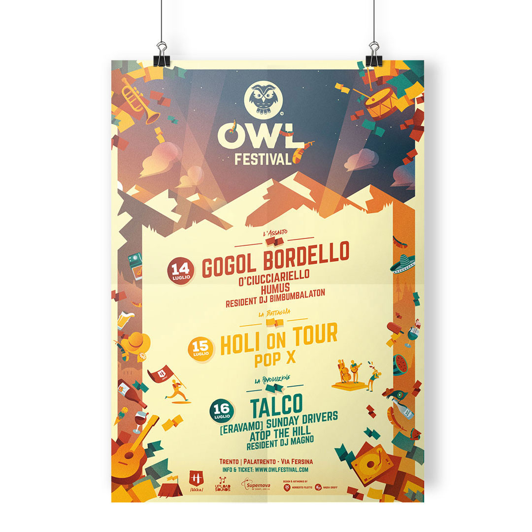 Nadia Groff - Owl Festival - Music Summer Festival - Trento - Poster